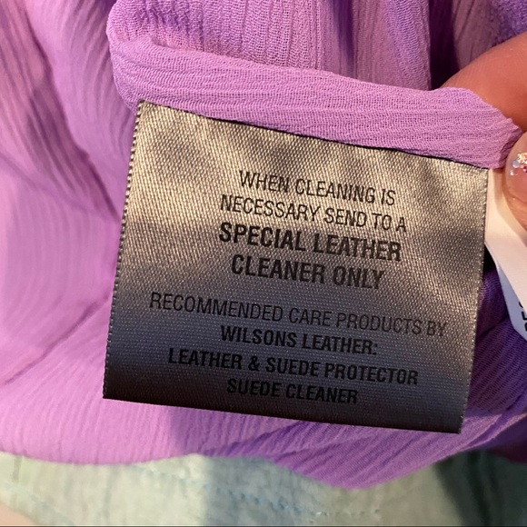 Wilsons Leather Maxima Sage Green Suede Jacket y2k vintage spring pastel - Picture 13 of 13